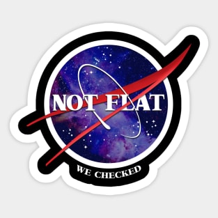 Not Flat. We Checked. Sticker